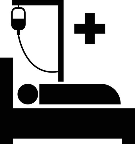 Hospital icon on white background. medical cross and person in bed symbols. Patient lying sign. flat style. Person In Bed, Hospital Sign, Medical Cross, Background Medical, Hospital Icon, Hospital Signs, Flat Style, Label Design, Fashion Flats