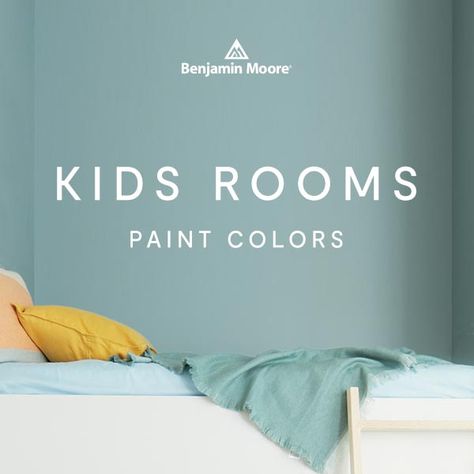 With 3,500+ options, Benjamin Moore has the paint color for every kid's room, and every personality. What paint color will make their spirit soar? Check out these kid-centric paint colors and make them your own! Best Paint Color For Playroom, Gender Neutral Playroom Colors, Angled Painted Walls, Benjamin Moore Playroom Colors, Benjamin Moore Boys Room Colors, Paint Color For Playroom, Neutral Boys Bedroom Paint Colors, Kid Bedroom Colors, Toy Room Paint Colors