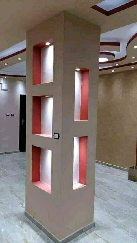 Column Design Modern, Pillar Design Interior, Indoor Columns, Column Design Ideas, Column Decoration Ideas, Columns Interior, Column Ideas, Modern Column, Columns Decor