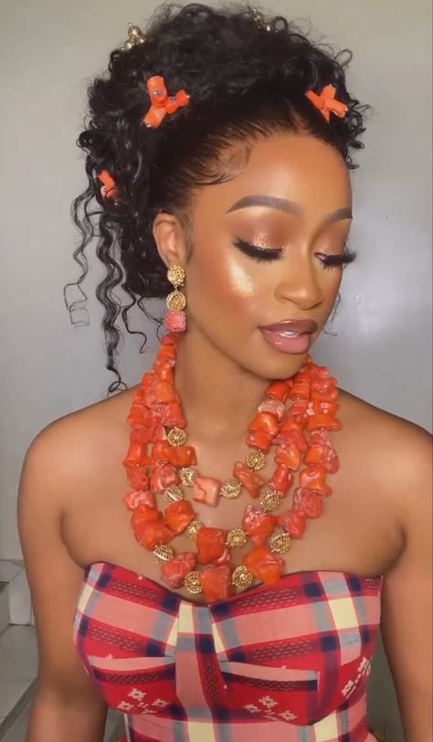 Igbo Bride, Nigerian Lace Styles, Nigerian Lace, Lace Styles, African Traditional Dresses, Bridal Hairstyles, Wedding Essentials, Nigerian Wedding, Short Natural Hair Styles