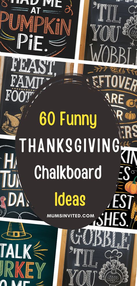 Welcome Thanksgiving 2024 in style with our funny chalkboard art ideas & quotes! Find the perfect way to say hello to this Thanksgiving season with our easy & diy chalk art projects. From simple designs that anyone can create to more intricate & aesthetic pieces, there's something for every skill level. Get inspired by our favorite happy Thanksgiving quotes & sayings, perfect for your home, or classroom. Let your creativity bloom this fall with these cute Thanksgiving chalkboard ideas! Thanksgiving Family Signs, Decorating Chalkboard Ideas, Happy Fall Y'all Chalkboard, Friendsgiving Chalkboard Art, Thanks Giving Chalk Art, Friendsgiving Chalkboard Sign, Chalkboard Art Thanksgiving, Give Thanks Chalkboard Art, Turkey Chalk Art