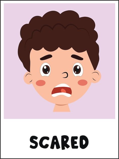 Labeling Emotions, Emotions Cartoon, Emotions Preschool Activities, Emotions Flashcards, Alphabet Wall Cards, Emotions Preschool, Scared Face, Emoji Patterns, Emotions Cards