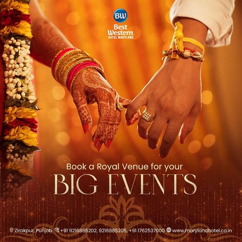 Make reservations to celebrate your most intimate moments and indulge in beautiful arrangements. Let us make everything royal and grand for you! Almond Butter Benefits, Give Us A Chance, Indian Wedding Venue, Esthetician Marketing, Royal Indian, Event Agency, Traditional Wall Art, Happy Rakshabandhan, Branding Design Inspiration