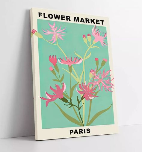 FLOWER MARKET PARIS POSTER HOME BEDROOM DECOR CANVAS WALL ART PICTURE PRINT | eBay Paris Poster, Decor Canvas, Flower Market, Wall Art Pictures, Print Pictures, Home Bedroom, Dining Area, Canvas Wall, Canvas Wall Art