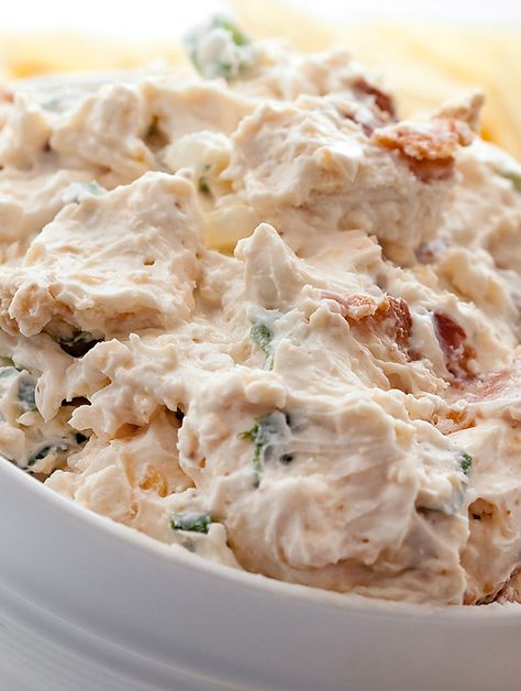 What do bacon, cheddar cheese, cream cheese, sour cream and green onions equal? One heck of a Super Bowl party dip. Bacon Cheese Dip Recipes, Bacon Cheese Dip, Horseradish Dip, Dip Party, Bacon Dip, Dip Sauce, Cheese Dip Recipes, Party Dip, Snack Dip