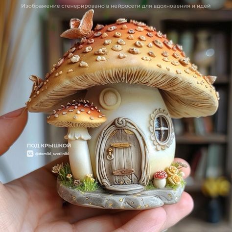 Pumpkin Fairy House, Egg Artistry, Fairy House Crafts, Glitter Wall Art, Clay Fairy House, Mushroom Crafts, Clay Jar, Fairy House Diy, Fairy Art Dolls