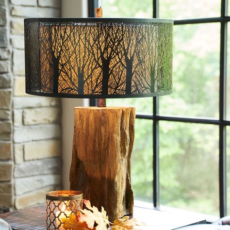 Driftwood Lamp, Rustic Table Lamps, Diy Lampe, Cabin Lighting, Modern Rustic Decor, Rustic Lamps, Tree Trunks, Birch Trees, Birch Table