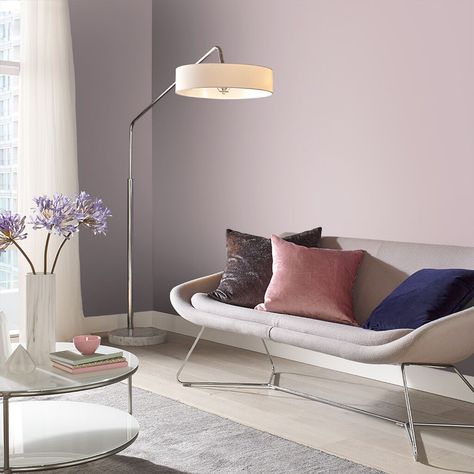 Violet Paint Colors, Lavender Paint, Different Design Styles, Color Lavanda, Interior Wall Paint, Purple Paint, Graham & Brown, Brown Paint, Carbon Neutral