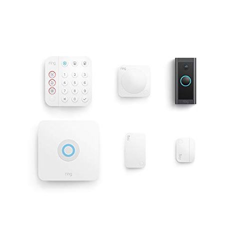 Ring Alarm 5-Piece Kit (2nd Gen) bundle with Ring Video Doorbell Wired Ring Video Doorbell, Security Cam, Doorbell Camera, Ring Video, Motion Detector, Ring Doorbell, Alexa Device, Smart Lock, Video Doorbell