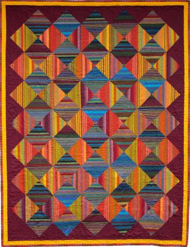 striped fabric quilt Quilts Using Striped Fabric, Quilts Using Plaid Fabric, Quilts With Striped Fabric, Striped Fabric Quilts, Kaffe Fassett Quilts Ideas, Stripe Quilts, Striped Quilts, Southwest Colors, Orange Quilt