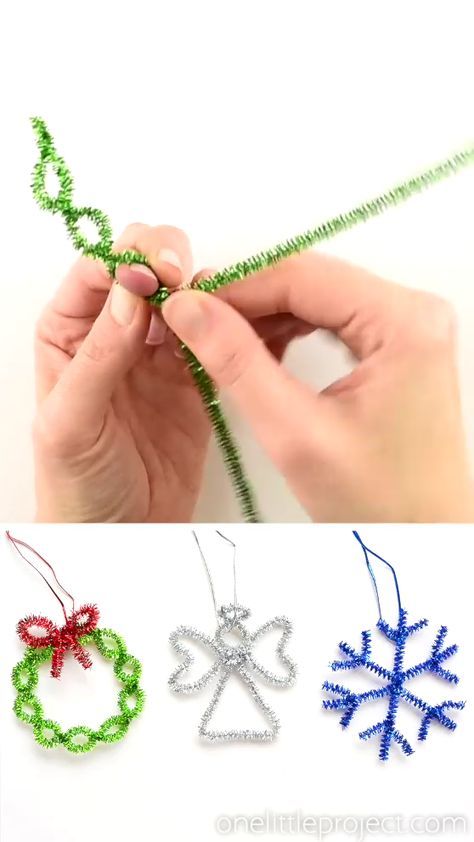 crochet Kids Christmas Ornaments Christmas Crafts For Kids How To Make Ornaments Snowflake Orname Holiday Pipe Cleaner Crafts For Kids, Easy Christmas Crafts Pipe Cleaners, Pipe Cleaner Wreath Ornament, Pipe Cleaner Crafts Christmas, Pipe Cleaner Crafts For Kids Christmas, Easy Pipe Cleaner Crafts For Kids, Christmas Pipe Cleaner Crafts, Pipe Cleaner Christmas Crafts, Pipe Cleaner Wreath