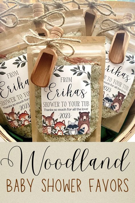 Thank You Baby Shower Gifts For Guests, Baby Shower Gifts For Guests For Games, Woodland Party Favors, Woodland Baby Shower Favors For Guests, Baby Shower Gift Ideas For Guests, Party Favors Woodland Theme, Woodland Shower Favors, Woodland Creatures Baby Shower Ideas, Baby Shower Favor Ideas