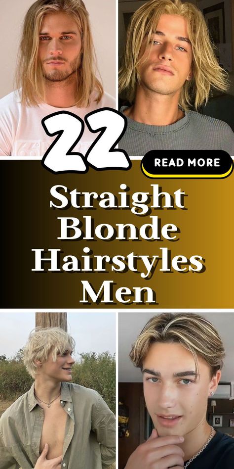 Embrace a new you with our selection of straight blonde hairstyles for men. From understated elegance to edgy fades, discover the cut that defines your style Straight Blonde Haircut Men, Straight Blonde Hairstyles Men, Men’s Hair With Blonde Highlights, Mens Hairstyles Blonde Medium, Men’s Long Hair Blonde Highlights, Men’s Blonde Straight Hairstyles, Haircuts For Men With Straight Hair, Mens Straight Hairstyles, Men Hairline