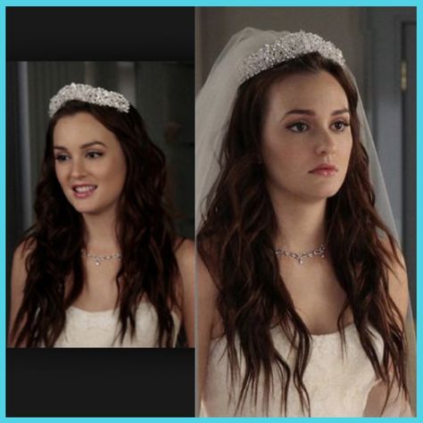 I want my hair styled similiar to Blair waldorf's for my wedding! So pretty! Blair Waldorf Wedding Makeup, Blair Waldorf Wedding Hair, Blair Waldorf Wedding, Blair Waldorf Hair, Bday Hair, Prom Hair Updo, Ball Ideas, Fav Characters, Wedding Vibes