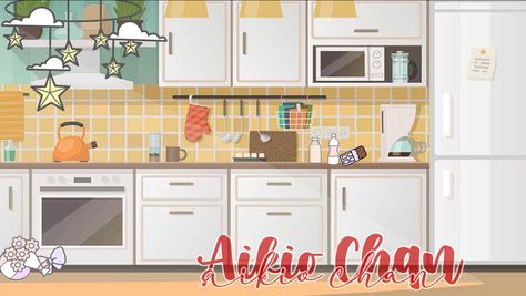 Plesde credit me! I worked really hard! Gacha Kitchen Background, Kitchen Cartoon, Kitchen Background, Club Furniture, Background Decoration, Kitchen Wallpaper, Gacha Club, Anime Background, Kitchen Table