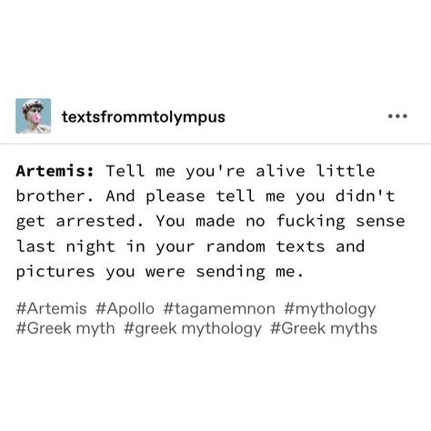 Apollo And Hermes Art, Apollo And Hermes Memes, Apollo Headcanon, Mythology Jokes, Hermes And Apollo, Artemis And Apollo, Mythology Humor, Greek Mythology Characters, Apollo And Artemis