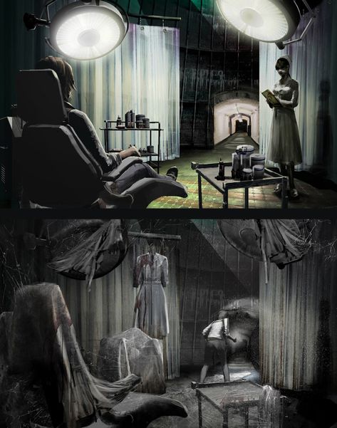 Medical Room Art - The Evil Within Art Gallery The Evil Within Aesthetic, Evil Laboratory, The Evil Within Concept Art, Evil Within Art, The Evil Within Art, Silent Hill Monsters Concept Art, Silent Hill Environment, Silent Hill Ambiance, Medical Room