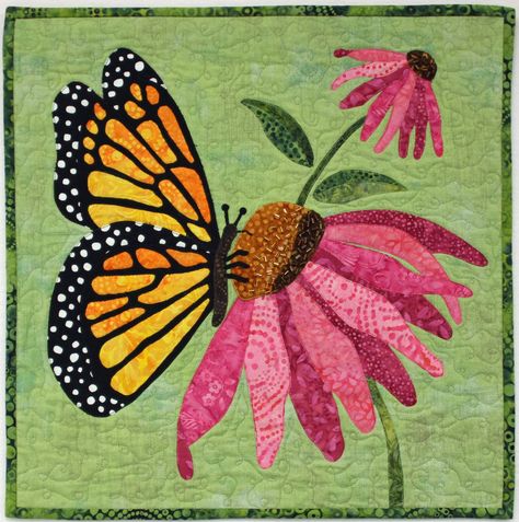 2019 Butterfly Brunch Kit Butterfly Quilt Pattern Appliques, Quilted Butterfly Wings, Butterfly Quilts Ideas, Butterfly Applique Pattern Free, Monarch Butterfly Quilt, Moth Quilt, Butterfly Brunch, Quilted Birds, Applique Crafts