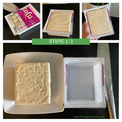 How to Press Tofu Without a Press | The Easiest Method Diy Tofu, Press Tofu, How To Press Tofu, Cake Tools, Silken Tofu, Extra Firm Tofu, Popular Kitchens, Tasty Vegetarian Recipes, Soy Milk