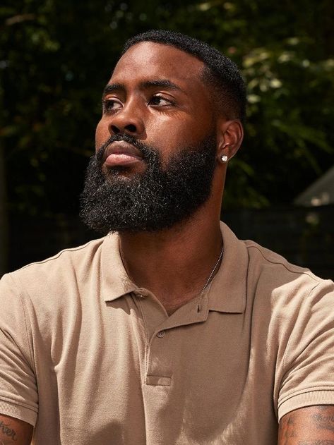 Short Boxed Beard, New Beard Style, Beard Shape, Beard Ideas, Types Of Facial Hair, Ducktail Beard, Black Men Beard Styles, Men Beards, Scruffy Beard