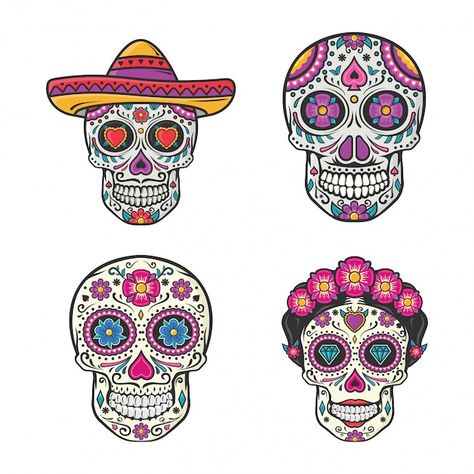 Vector dia de muertos cráneo | Premium Vector #Freepik #vector #calaveras-mexicanas #calavera-mexico #dia-de-muertos #cultura-mexicana Wine Cork Ideas, Cork Ideas, Animal Skeletons, Whatsapp Wallpaper Cute, Mexican Skulls, Halloween 1, Floral Skull, Vector Illustration Design, Sugar Skulls