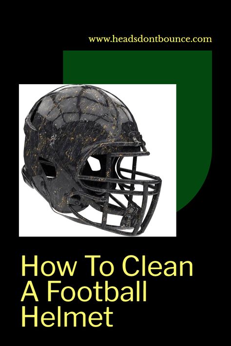 Making sure your football helmet is clean is important for your safety on the field! You don't want any bacteria or dirt build-up inside your helmet, so it's important to clean it regularly. Follow our tips on how to clean a football helmet and keep your head safe! Find out more about how to clean a football helmet on our website! #football #helmet #howto #clean #nfl #highschoolfootball #collegefootball Football Helmet Design, Softball Helmet, Baseball Helmet, Helmet Head, New Helmet, How Do You Clean, Kids Helmets, Helmet Visor, Head Protection