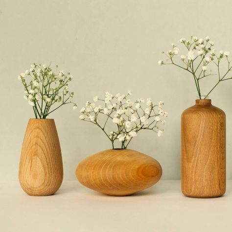 Decor Flower Vase No.03 Wooden Flower Vase, Reclaimed Wood Decor, Wooden Plant Pots, Wooden Vases, Wooden Centerpieces, Pressed Flower Crafts, Home Making, Log Cabin Decor, Modern And Traditional Decor