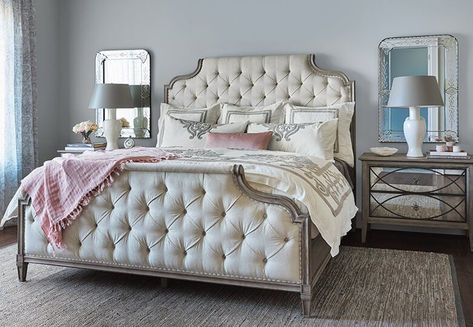 Adored Boudoir #ideasdesalas Luxury Master Suite, Bedroom Addition, Neutral Bedrooms, King Upholstered Bed, Eileen Gray, French Bedroom, Elegant Bedroom, Master Bedrooms Decor, White Bedroom