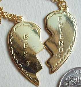 Of course we had the best friend necklaces!  Who didn't?  And yes they did look that cheap too. You Are My Friend, 90s Memories, Best Friend Necklaces, School Memories, 90s Childhood, All I Ever Wanted, Friendship Necklaces, Oldies But Goodies, Friend Necklaces