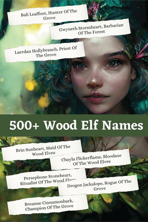 Use our wood elf name generator to get over 500 female and male wood elf names. Also known as bosmer or forest people. See the full list here. Dnd Elf Names Female, Female Elf Names Dnd, Elf Names Girl Dnd, Dnd Wood Elf Female, Elf Names Dnd, Elven Names Female, Druid Names, Male Wood Elf, Elf Name Ideas