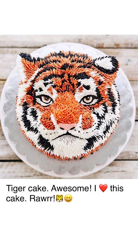 Tiger Cake Tiger Cake, Cake Decorating Fondant, Cakes To Make, Animal Cupcakes, Animal Cakes, Animal Cake, Crazy Cakes, Novelty Cakes, Birthday Cake Decorating