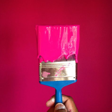 Forward fushia by Sherwin Williams Best Hot Pink Paint Color, Hot Pink Paint, Colorful Maximalist Decor, Pink Painted Walls, Colorful Maximalist, Beer Truck, Pink Paint Colors, Palette Design, Girls Rooms