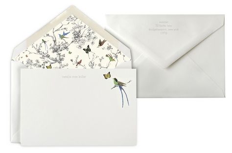 Personalized Schumacher Birds & Butterflies Blank Card Design, Elegant Stationery, Stationery Ideas, Domestic Bliss, Stationary Paper, Divine Design, Blank Card, Clever Ideas, Snail Mail