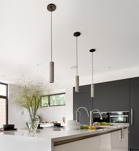 Concrete Cylinder Pendant Light Modern Pendant Ceiling Light - Etsy Nordic Style Kitchen, Lights Over Kitchen Island, Cylinder Lights, Pendant Lamps Kitchen, Cylinder Pendant Light, Concrete Light, Concrete Pendant Light, Concrete Pendant, Industrial Pendant Lights