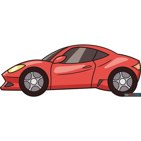 How to Draw a Sports Car New Drawing Ideas, Car Drawing Easy, Easy Drawing Guides, Drawing Steps, Drawing Guides, Car Drawing, Easy Drawing Tutorial, New Drawing, Popular Cartoons