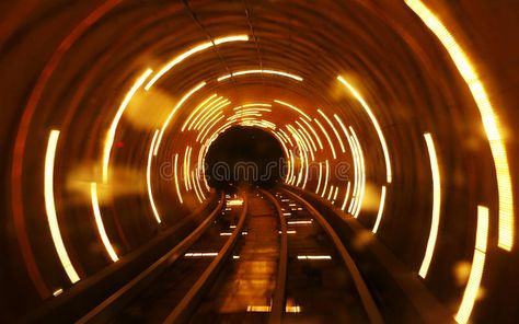 Tunnel light. View from tunnel shuttle to the track long time exposure, motion b , #affiliate, #tunnel, #shuttle, #View, #Tunnel, #light #ad Tube Lights Ideas, Batcave Room, Tunnel Lighting, Tunnel Entrance, Tunnel Design, Time Tunnel, Vinyl Room, Light Tunnel, A Level Photography