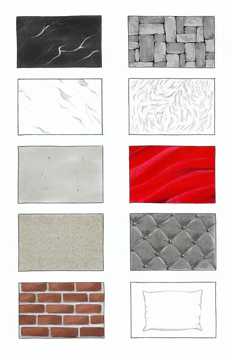 How To Draw Carpet Texture, Carpet Rendering Marker, How To Draw Carpet, Velvet Texture Drawing, Gravel Texture Drawing, Leather Texture Drawing, Architecture Materials Texture Drawing, Carpet Texture Drawing, Texture Sketch Architecture