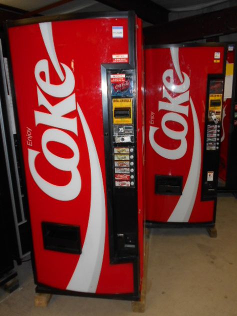 Vintage Vending Machine Prop Rentals -  Coke 90s Vending Machine Design, Soda Vending Machine, Soda Machine, Coke Machine, Red Cabinets, Tv Props, Prop House, Vintage Soda, Soda Machines