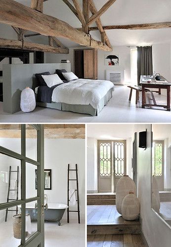 Design Ložnic, Interior Boho, Attic Remodel, Gray Bedroom, Wood Beams, Cheap Home Decor, Home Fashion, 인테리어 디자인, House Inspiration