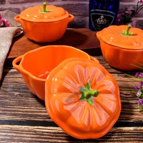 Pumpkin Bowl Lid Ceramic Pumpkin Sugar Jar Small Noodle Bowl - Temu Australia Pumpkin Bowls, Pumpkin Dishes, Baking Bowl, Kitchen Christmas Gifts, Creative Pumpkins, Soup Containers, Sweet Pumpkin, Candy Bowl, Noodle Bowls