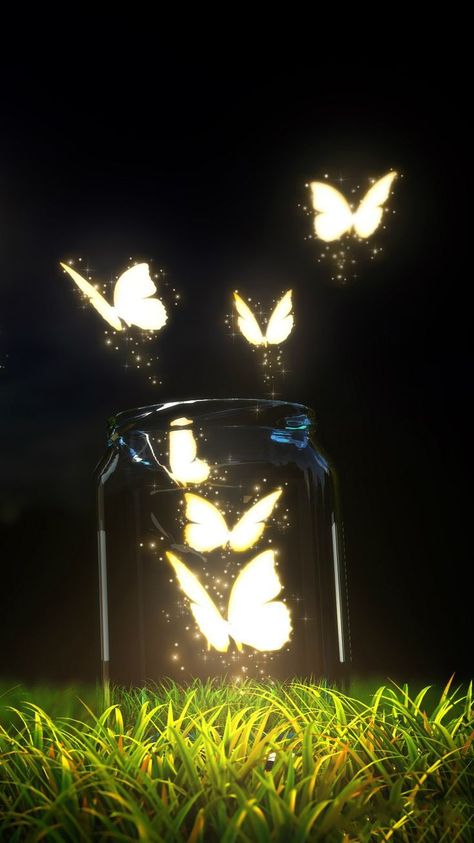 Magical Butterflies iPhone Wallpaper In A Jar, Butterflies