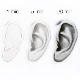 Drawing an Ear by S. Mahdal Silviemahdal Art, Portrait Drawing Tips, How To Draw Ears, Pencil Portrait Drawing, Pencil Drawings For Beginners, A Level Art Sketchbook, Ear Art, Realistic Pencil Drawings, Pencil Sketch Drawing