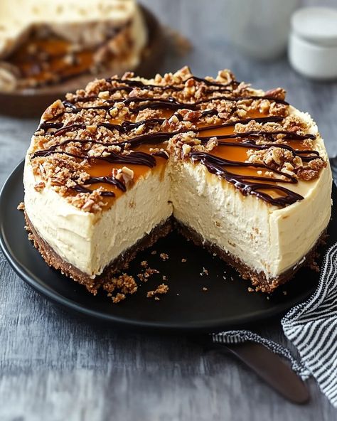 Samoa Cheesecake Recipe, 4 Inch Cheesecake Recipes, 4 Inch Cheesecake, Samoa Cheesecake, Chicken Vermicelli, Samoa Cookies, Comfort Desserts, Homemade Caramel Sauce, Classic Cheesecake