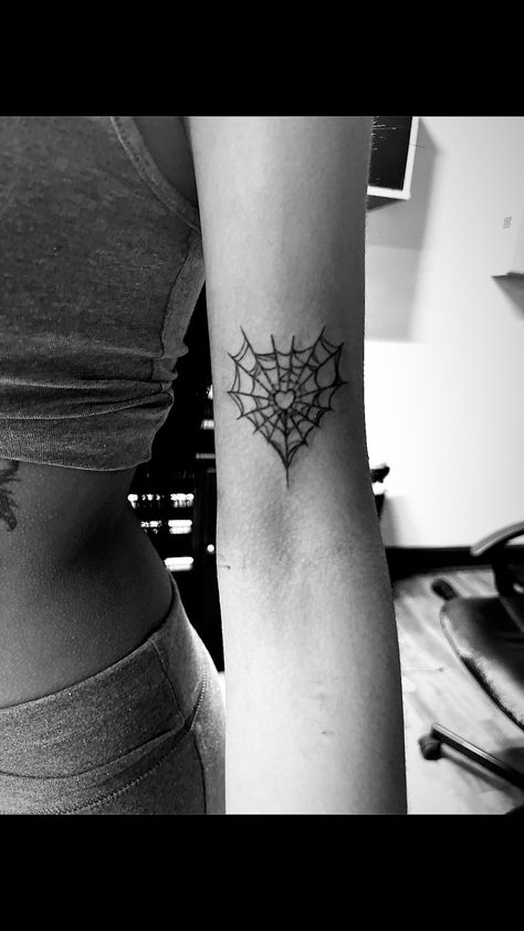 Heart Cobweb Tattoo, Heart Shaped Spider Web Tattoo, Heart Web Tattoo, Spider Web Heart Tattoo, Spider Heart Tattoo, Heart Spiderweb Tattoo, Heart Shaped Spider Web, Heart Spider, Spider Web Tattoo