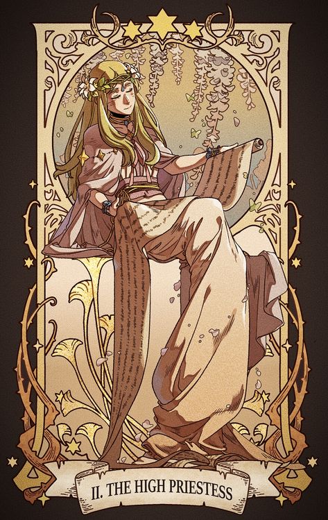 The High Priestess Tarot Card Art, Fantasy Priestess Art, High Priestess Aesthetic, Tarot High Priestess, Priestess Art, Cartas Ideas, The High Priestess Tarot Card, The High Priestess Tarot, The Empress Tarot