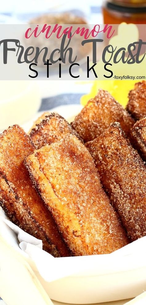 No more soggy french toasts! I am pretty sure you will love these yummy cinnamon french toast sticks! Quick and easy to make, perfect for breakfast! | www.foxyfolksy.com #breadrecipe #recipes #breakfast French Toast Bites Recipe, Cinnamon French Toast Sticks, French Toast Recipe Cinnamon, French Toast Bites, French Toast Sticks, French Toast Breakfast, Cinnamon French Toast, I Am Pretty, French Toast Easy