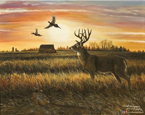 Hand Saw Art Ideas, Pheasant Painting, Black Bears Art, Hunting Painting, Deer Artwork, October Sky, Hunting Art, Deer Painting, Cabin Art