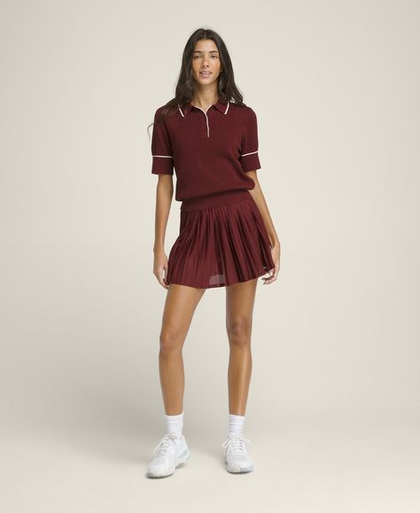 Womens Tennis Fashion, Sweater Construction, Wilson Sporting Goods, Tennis Outfits, Tennis Apparel, Tennis Outfit Women, Golf Collection, Golf Wear, Tennis Skirts