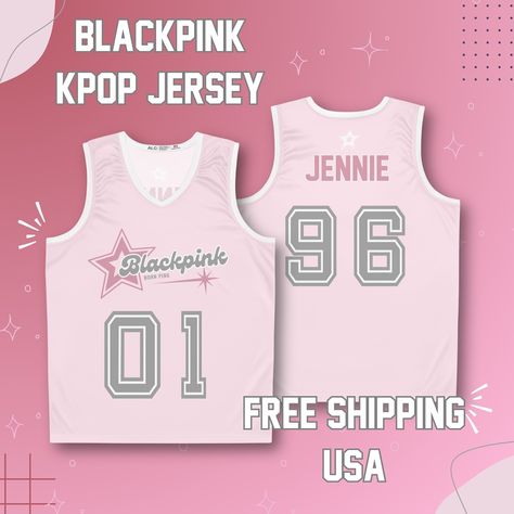 🏀🎤 Ready to slay on and off the court? Rock your favorite Black Pink vibes with our exclusive basketball jerseys! 💖🖤 Enjoy FREE SHIPPING on all orders! Shop now through the Etsy link in our bio. Whether you’re dribbling or dancing, show your Blinks pride in style! #blackpink #kpop #kpopapparel #kpopjersey #blinks #bts #txt #blackpinklisa #blackpinkjisoo #blackpinkjenniekim #blackpinkrose Bts Jersey, Kpop Jersey, Kpop Shop, Second Semester, Basketball Jerseys, Basketball Shirts, Pink Vibes, Blackpink Rose, Basketball Jersey