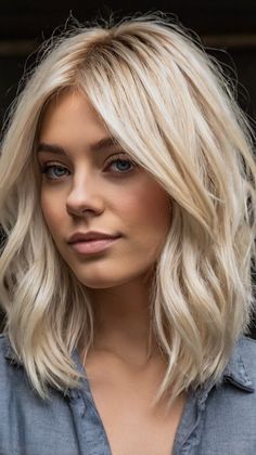 Medium Blonde Hair Styles, Medium Long Blonde Hair, Medium Length Haircut Blonde, Blonde Hair Styles, Medium Blonde Hair, Haircuts For Medium Length Hair, Medium Blonde, Hair Blonde, Long Blonde Hair